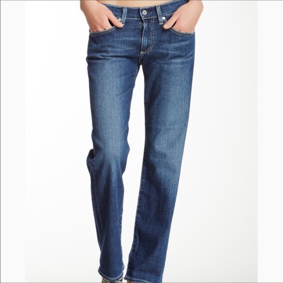 AG Simona Easy straight Leg Blue Jeans Size 27R - Picture 2 of 8
